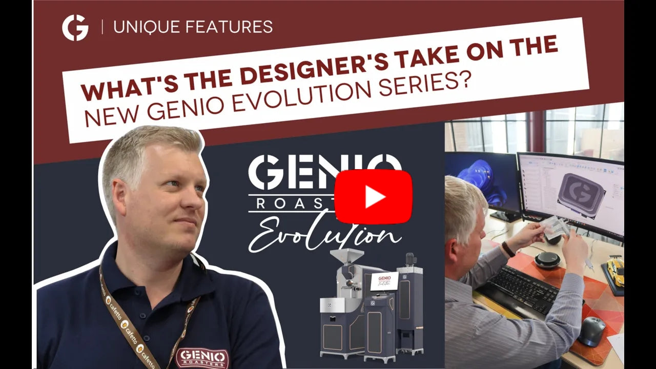 Load video: Genio Roasters Evolution 6kg coffee roaster