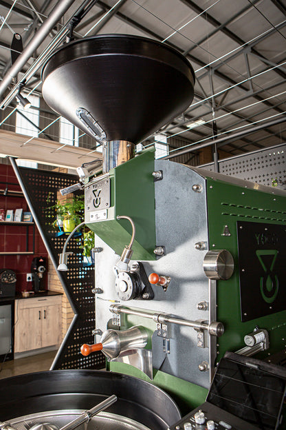 Genio 30 Industrial Coffee Roaster Machine front with automatic roast door